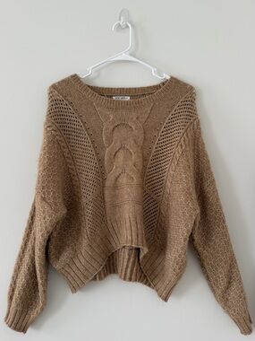 Love Earth Mixed Texture Cable Knit Sweater Women’s XL